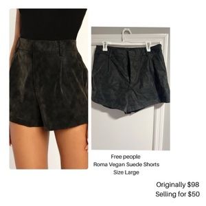 Free people Roma Vegan Suede Shorts